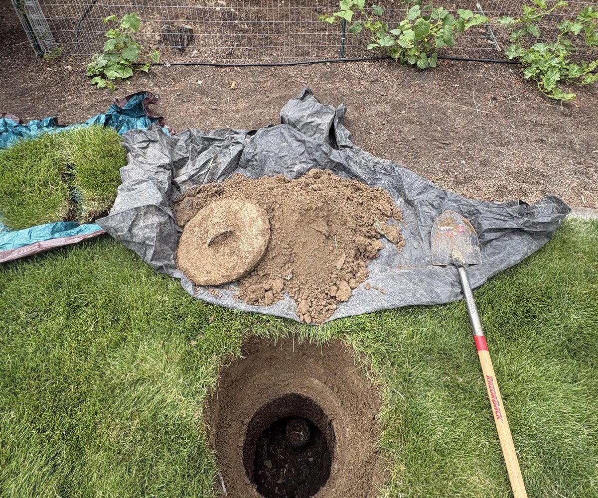 Canyon Septic accessing a septic tank for inspection